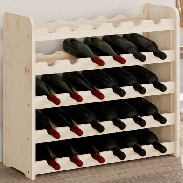 vinreol 67,5x25x60 cm massivt fyrretræ