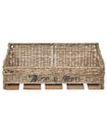 Miniatyrbilde 5 av 7: Vegghylle Glass Vinholder Naturlig rotting Metall Teak Tre Tau Håndlaget Boho Stil Hjemmedekorasjon
