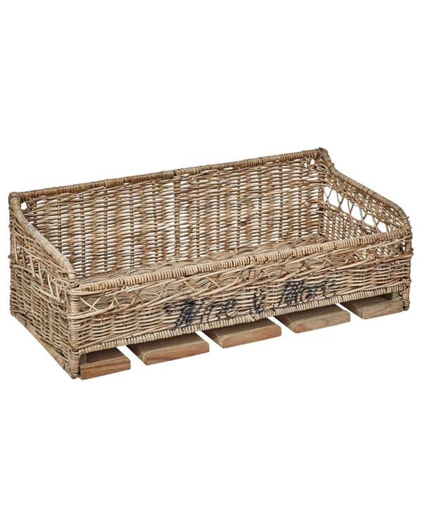 Vegghylle Glass Vinholder Naturlig rotting Metall Teak Tre Tau Håndlaget Boho Stil Hjemmedekorasjon