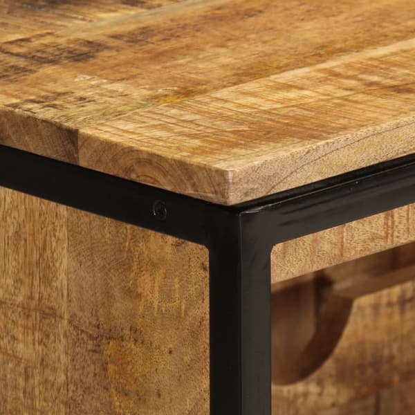 vidaXL Vinstativ for 9 flasker 55x33x70 cm heltre mango