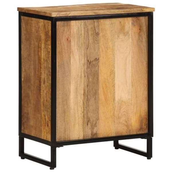 vidaXL Viinipulloteline 9 pullolle 55x33x70 cm täysi mangopuu