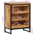 Pikkukuva 8 / 11: vidaXL Viinipulloteline 9 pullolle 55x33x70 cm täysi mangopuu