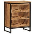 Pikkukuva 11 / 11: vidaXL Viinipulloteline 9 pullolle 55x33x70 cm täysi mangopuu