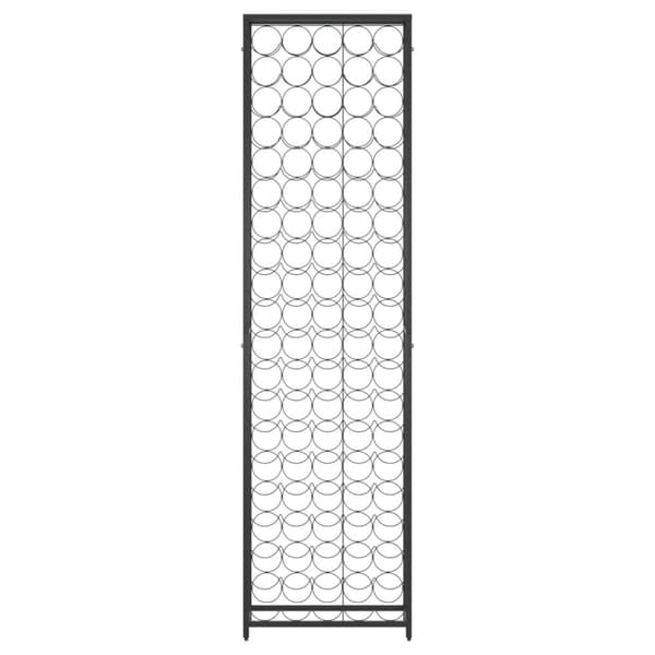 vinreol til 95 flasker 54x18x200 cm smedejern sort