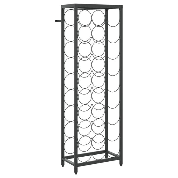 vinreol til 27 flasker 34x18x100 cm smedejern sort