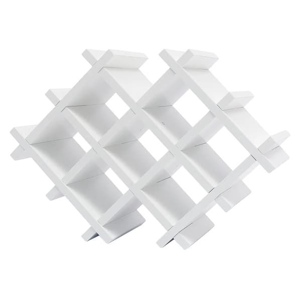 Moderne Vinreol, Minimalistisk Design, Rummer 8 Flasker,sort WHITE