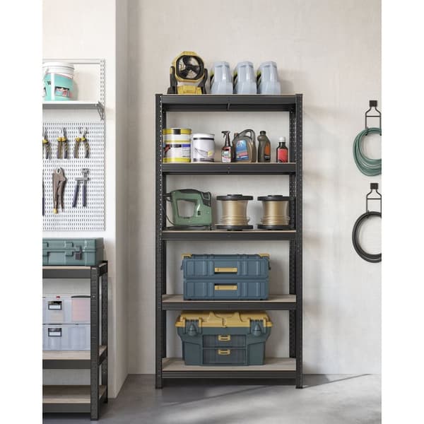 Rootz Stand Hylla - Förvaringsställ - Organizer - Stål och MDF - Stor storlek - 40cm x 90cm x 180cm