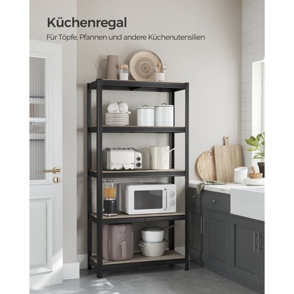 Rootz Stand Hylla - Förvaringsställ - Organizer - Stål och MDF - Stor storlek - 40cm x 90cm x 180cm