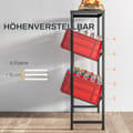 Pikkukuva 6 / 10: Rootz Drink Rack -teline - Juomalaatikon järjestäjä - Pullonlajittelija - Säädettävät hyllyt - Metallirakenne - 103cm x 33cm x 113,5cm