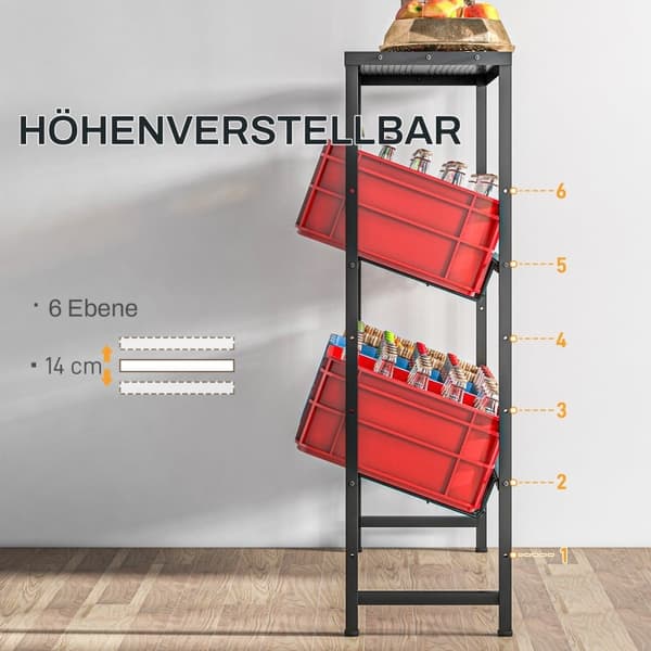 Rootz Drink Rack -teline - Juomalaatikon järjestäjä - Pullonlajittelija - Säädettävät hyllyt - Metallirakenne - 103cm x 33cm x 113,5cm