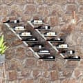 Miniatyrbild 1 av 2: Väggmonterat vinställ för 7 flaskor 2 st vit metall