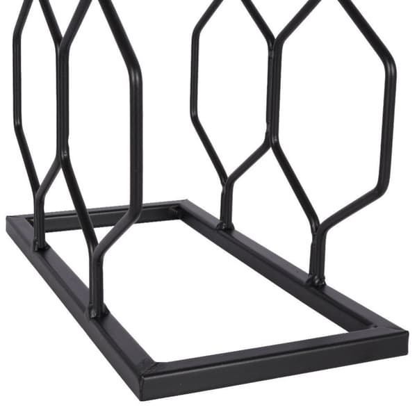 Metalreol sort vinhylde skabshylde til vin 8 flasker 23x11x48 cm