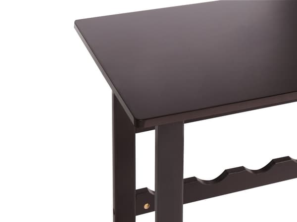 Vinholder Mørkebrun MDF Furu Ben 80 x 40 x 91 cm for Flasker og Glass Klassisk Elegant Stil Hjemmeinnredning