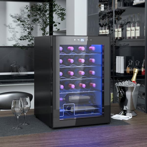 Rootz 20 pullon pieni viinijääkaappi - minijuomajäähdytin - hiljainen jäähdytys - 53L kapasiteetti - 43w x 45d x 64h cm