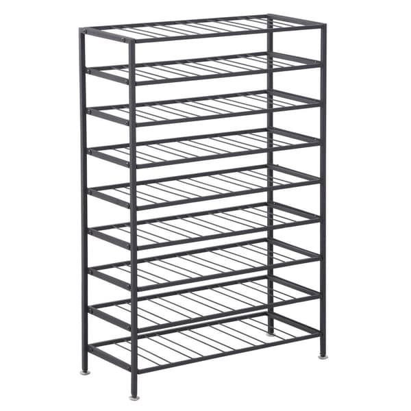 Rootz Wine Rack - Bottle Rack - 54 flaskeopbevaring - holder korkerne fugtige - 63L x 25W x 91H cm - sort epoxy metal