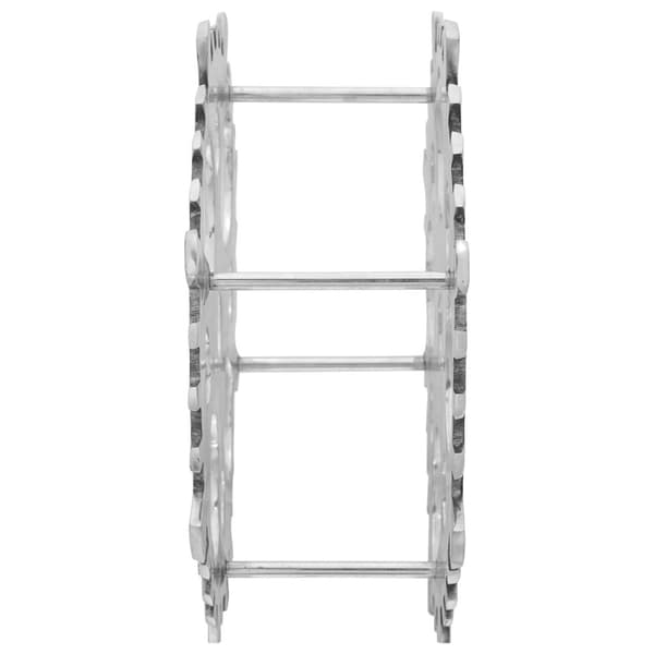 vidaXL Vinreol sølv 15.4x5.5x15.4 inches Aluminium