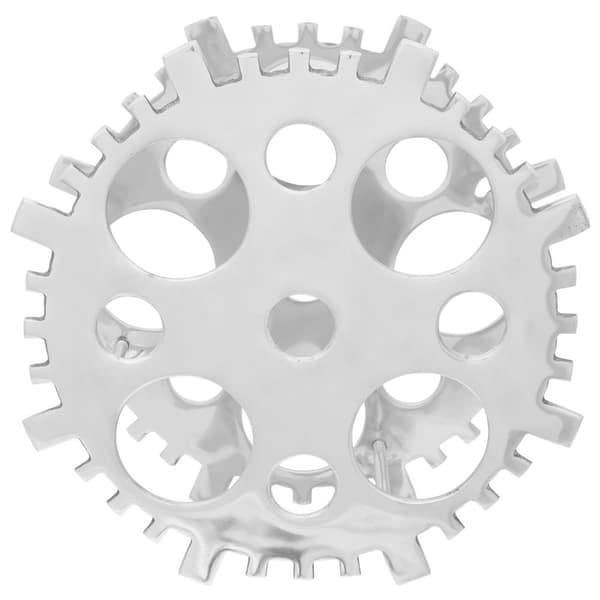 vidaXL Vinreol sølv 15.4x5.5x15.4 inches Aluminium