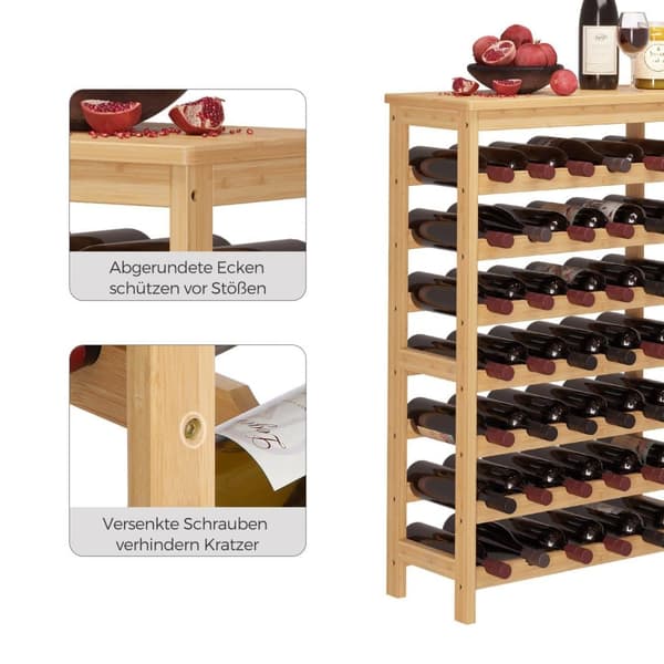 Vinreol, SONGMICS, 29x66x99.5 cm, Naturfarver