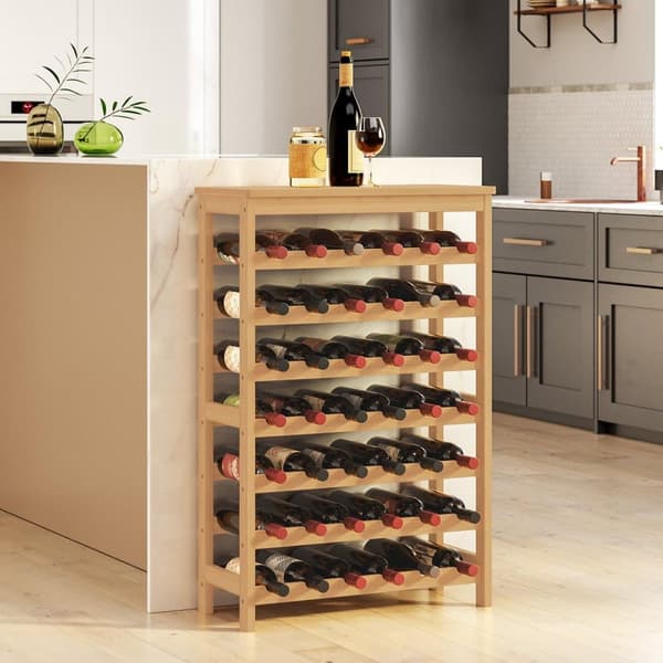 Vinreol, SONGMICS, 29x66x99.5 cm, Naturfarver