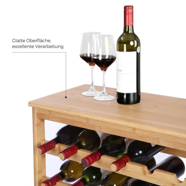 Vinreol, SONGMICS, 29x66x99.5 cm, Naturfarver