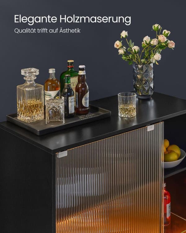 Sideboard, VASAGLE, 88x42 cm, Sort