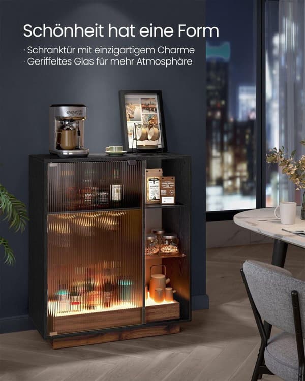 Sideboard, VASAGLE, 88x42 cm, Sort