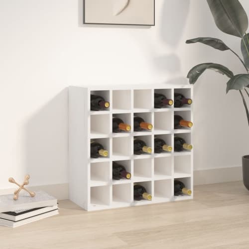Vinskåp vit 56x25x56 cm massiv furu