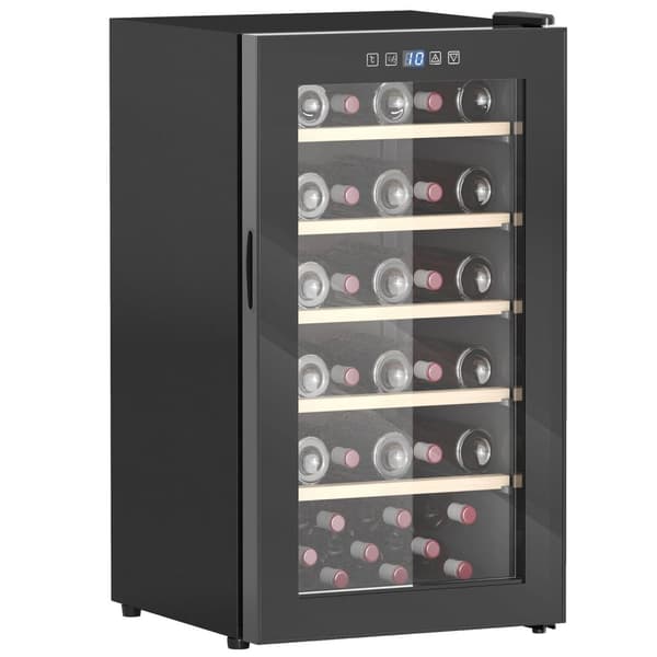 Rootz Wine køleskab - Drikkevarer køleskab - Vinkøler - LED -skærm - 45.1x53.8x79.8 cm - 41 flaske kapacitet
