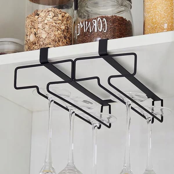 VINOPBÆGER DOBBELT GLAS MAT SORT STÅL