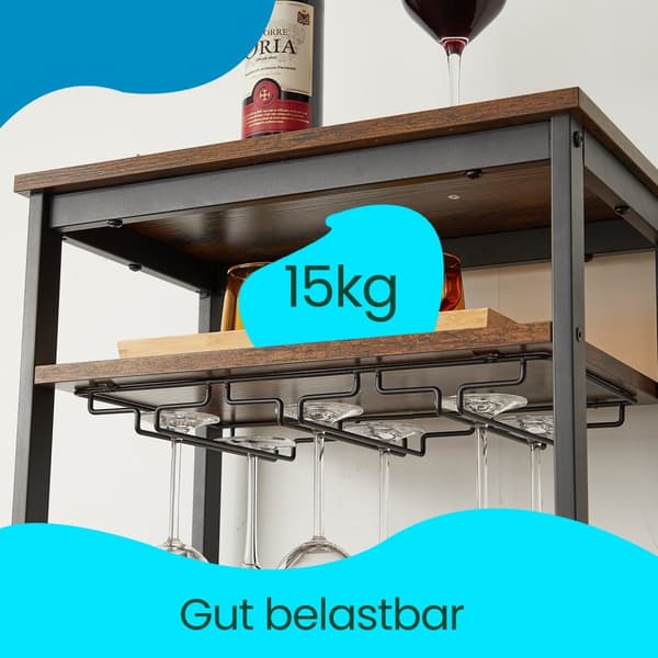 Vinstativ - til 20 flasker - med glasholder - til kælder