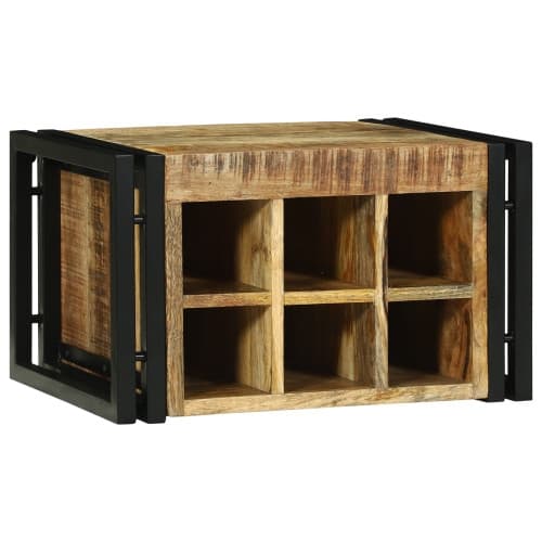 Vinställ 46x35x27.5 cm Solitt Trä Grovt Mangoträ