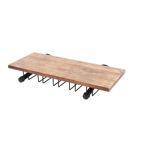 Vægmonteret Vinhylde, Miljøvenlige Materialer, Pladsbesparende Design,24 tommer, 24 36inch
