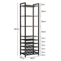Pikkukuva 2 / 8: Tribesigns Wine Rack with Glass Holder - 9 kerroksinen viiniteline 20 pullolle - Pulloteline - Pystyteline - Industrial - 45 x 35 x 180 cm