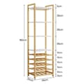 Pikkukuva 2 / 8: Tribesigns Wine Rack with Glass Holder - 9 kerroksinen viiniteline 20 pullolle - Pulloteline - Pystyteline - Industrial - 45 x 35 x 180 cm