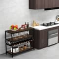 Miniatyrbillede 2 af 8: Vinskab Bord, 40x16x34 tommer, Brun