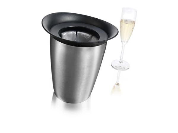 Vacu Vin Active Cooler Champagne Elegant, Lasipullo, Viini, Ruostumaton teräs, Yksivärinen, 5 min, 1 kpl