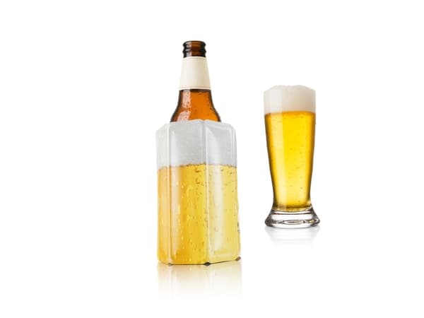Vacu Vin Active Beer Cooler, Lasipullo, Olut, Valkoinen, Keltainen, Kuva, 5 min, 1 kpl