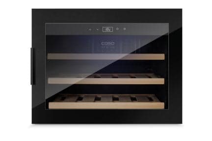 Caso WineSafe 18 EB Black, Kompressori viininjäähdytin, Kiinteä, 18 pullo(a), 60 W, A, Musta