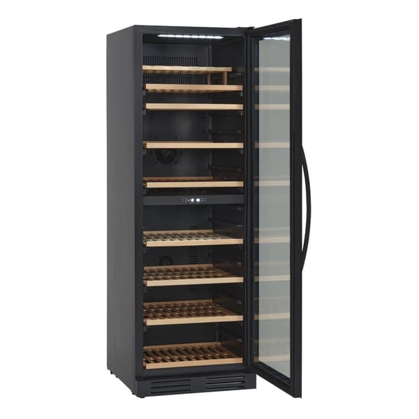 Scandomestic SV 124 B Premium Collection - Vinkylskåp - 2 zoner - bredd: 59,5 cm - djup: 72,5 cm - höjd: 176,4 cm - 416 liter - svart - Upp till 126