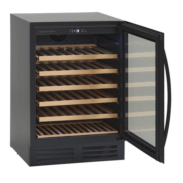 Scandomestic SV 81 B Premium Collection - Vinkjøleskap - 1 sone - bredde: 59,6 cm - dybde: 60,5 cm - høyde: 86,5 cm - 146 liter - svart - Opptil 46 f