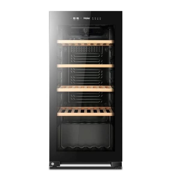 Vinlager - HIAER - WS105GA - Svart - 1 dörr - UV-behandlat glas