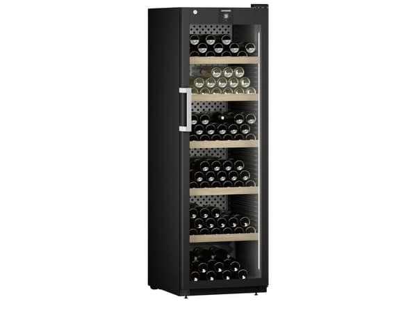 Liebherr WPbli 5231, Termoelektrisk Vinkjøler, Frittstående, 229 flasker, F, Innebygd lys, Sort