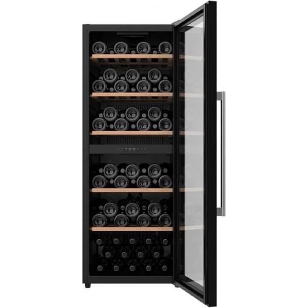 Cecotec Wine cooler with capacity for 77 bottles and high-performance compressor cooling system. Adjustable temperature and interior LED light.