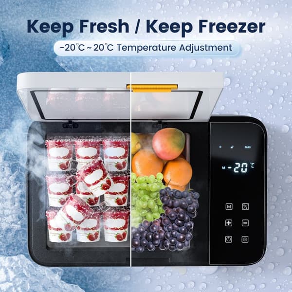 Kylbox bilkylskåp, 21 liter, 12/24V för bil, lastbil eller husbil, minikylskåp, -20℃-20℃