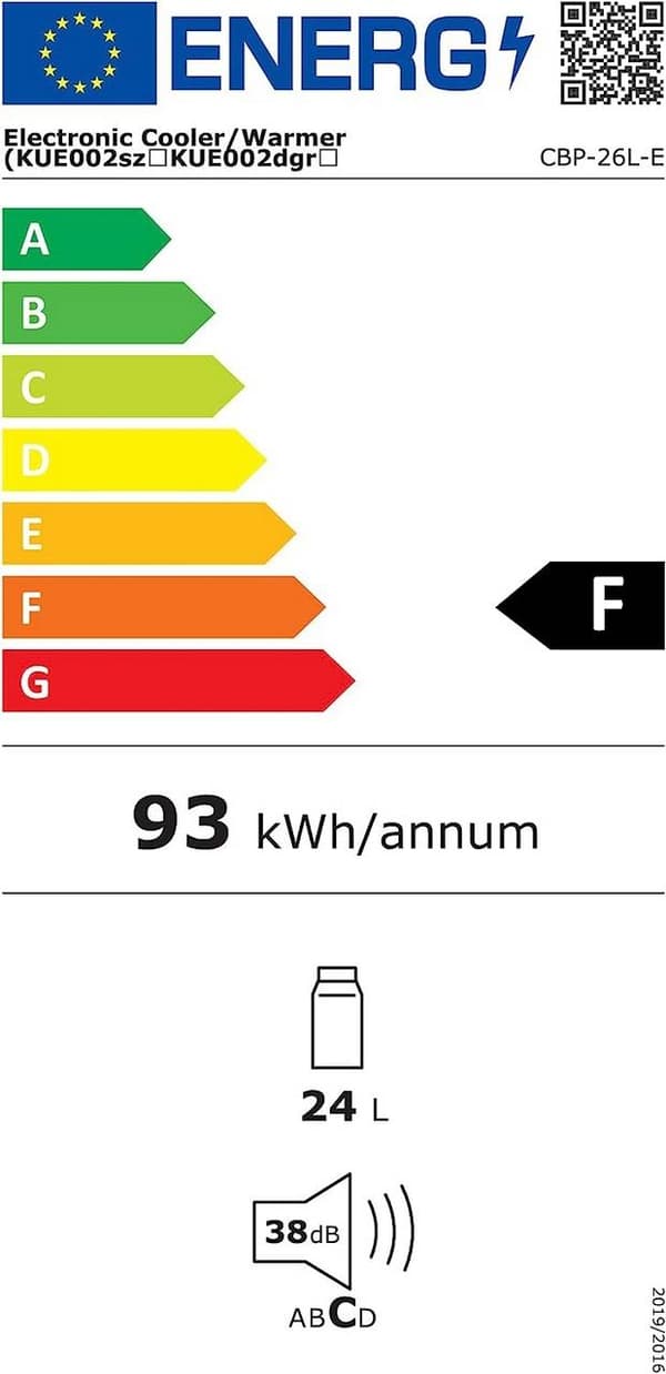 Rootz bærbar 24L elektrisk kølervarmer - 12V køleskabsvarmer - AC/DC adapter - Miljøvenlig - 41cm x 32cm x 42cm