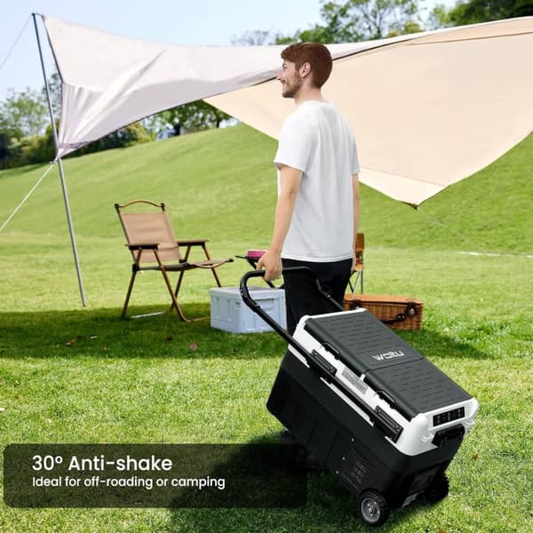 Rootz Compressor Køleboks - Bærbar køler - Elektrisk campingkøleskab - Dual Zone - Energieffektiv - 30/40/50L - 12V/24V - -20~20°C - 60W - Off-road hj