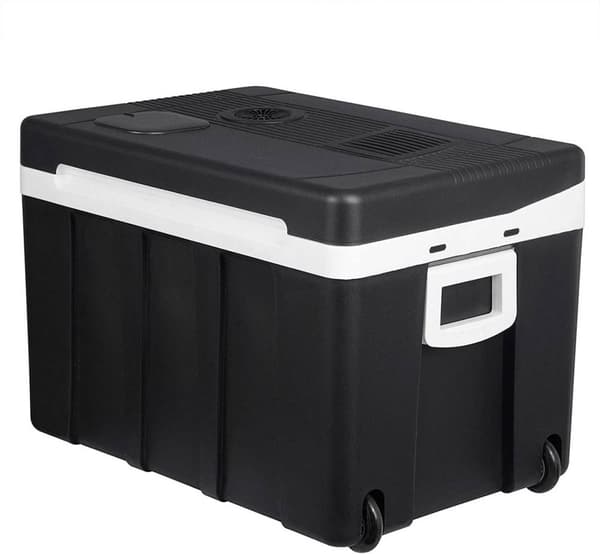 Rootz 50L bærbar elektrisk kølevarmer - Rejsekøleskab - AC/DC-adapter - Stor kapacitet - Stillegående teknologi - 60 cm x 41 cm x 42 cm