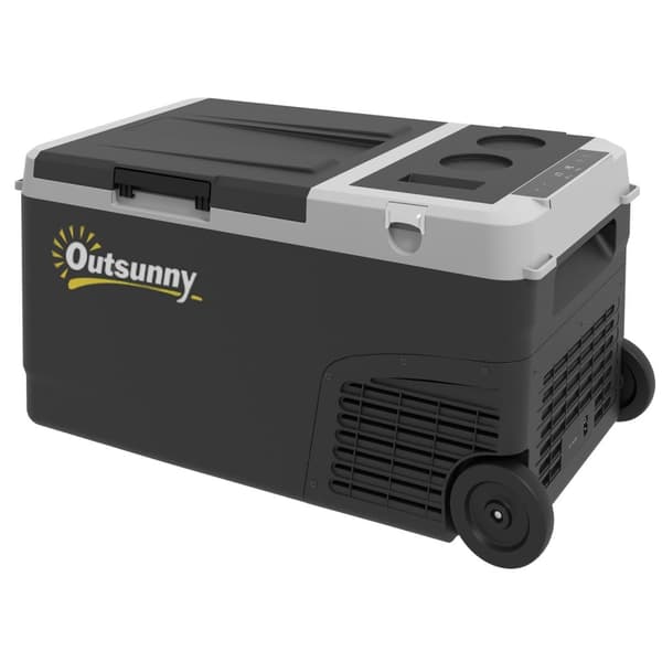 Rootz Portable Electric Cooler fryser & køleskab - Bilkøleskab - Rejsekøler - Dual Zone, Eco Mode - 26 "X 15,5" X 14 " - 27L Kapacitet