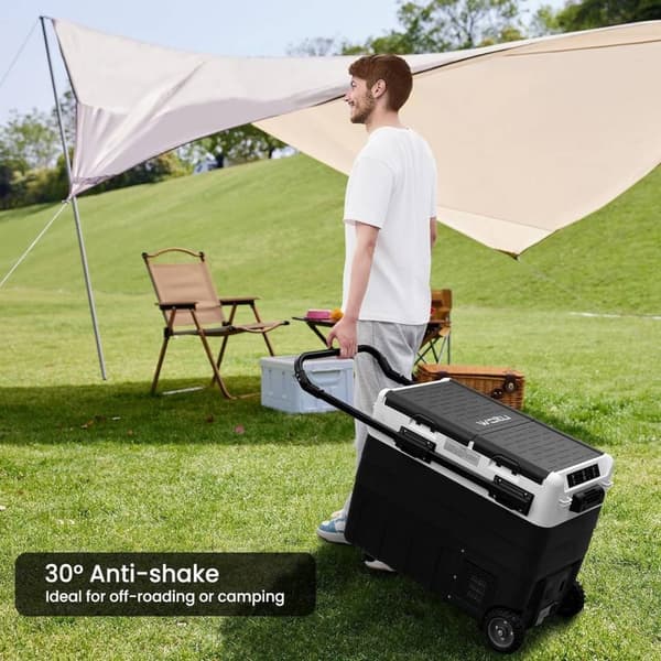 Rootz 2 Zone Compressor Cool Box - Sähköautojääkaappi - Kannettava Camping Pakastin - Akun suojaus - 30L/40L/50L - 12V/24V - APP-ohjattu - 20°C Jäähdy