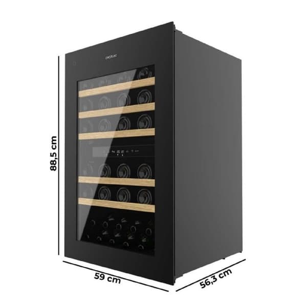 Inbyggd vinkyl - Bolero - GrandSommelier Duo 57000 - 57 flaskor - Dubbelzon - Svart